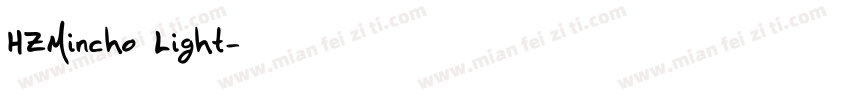 HZMincho Light字体转换